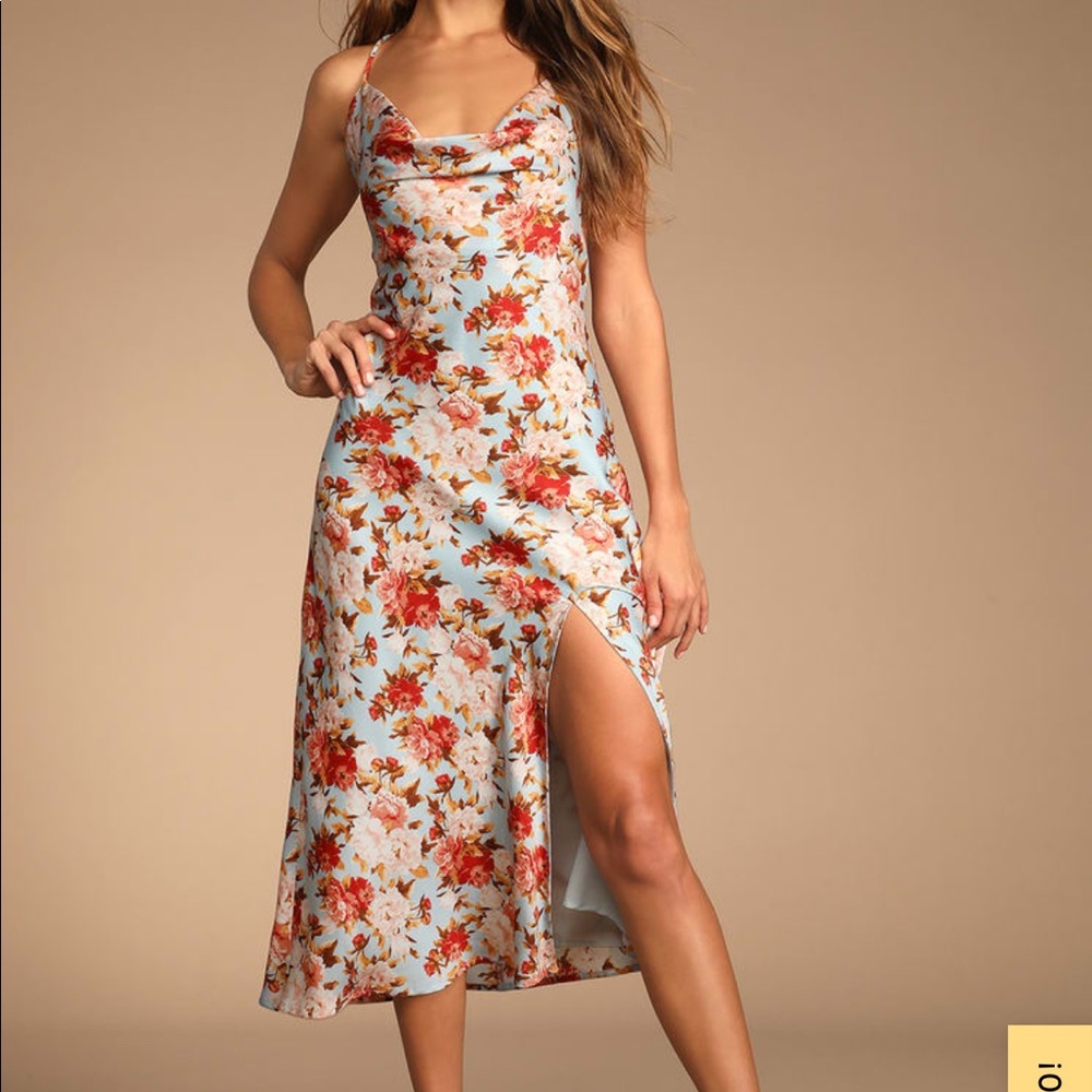 Cowl Floral Lulus Midi dress